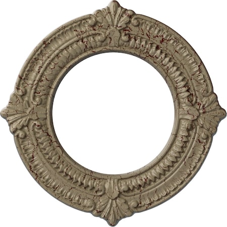 Ekena Millwork Benson Ceiling Medallion (Canopies up to 6 1/8"), 11 1/8"OD x 6 1/8"ID x 5/8"P, Gobi Desert Crackle CM11BNGDC